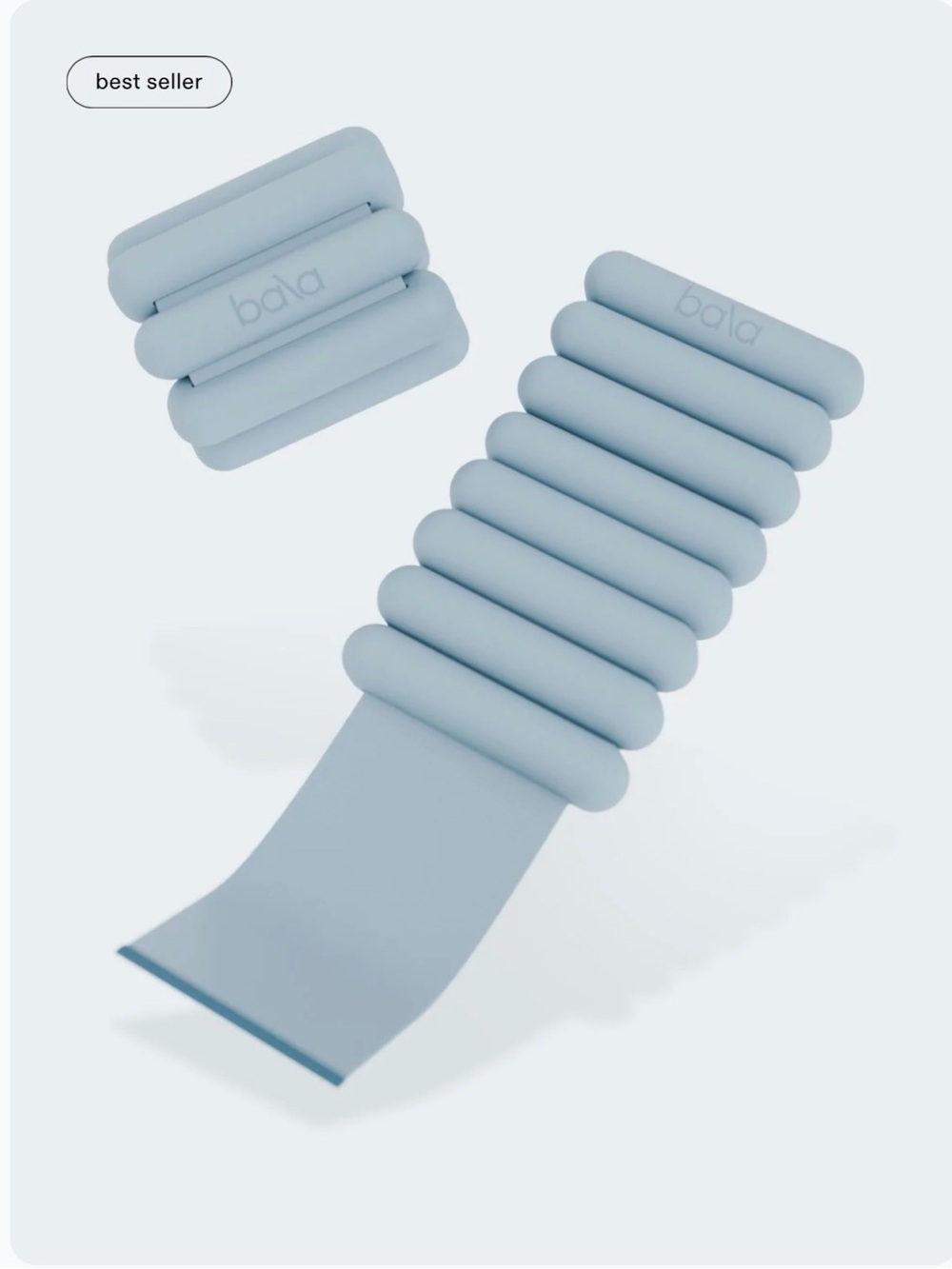 Bala Women's Light Blue Weighted Bracelet and Wrist Weights set - 3lbs each NWOB